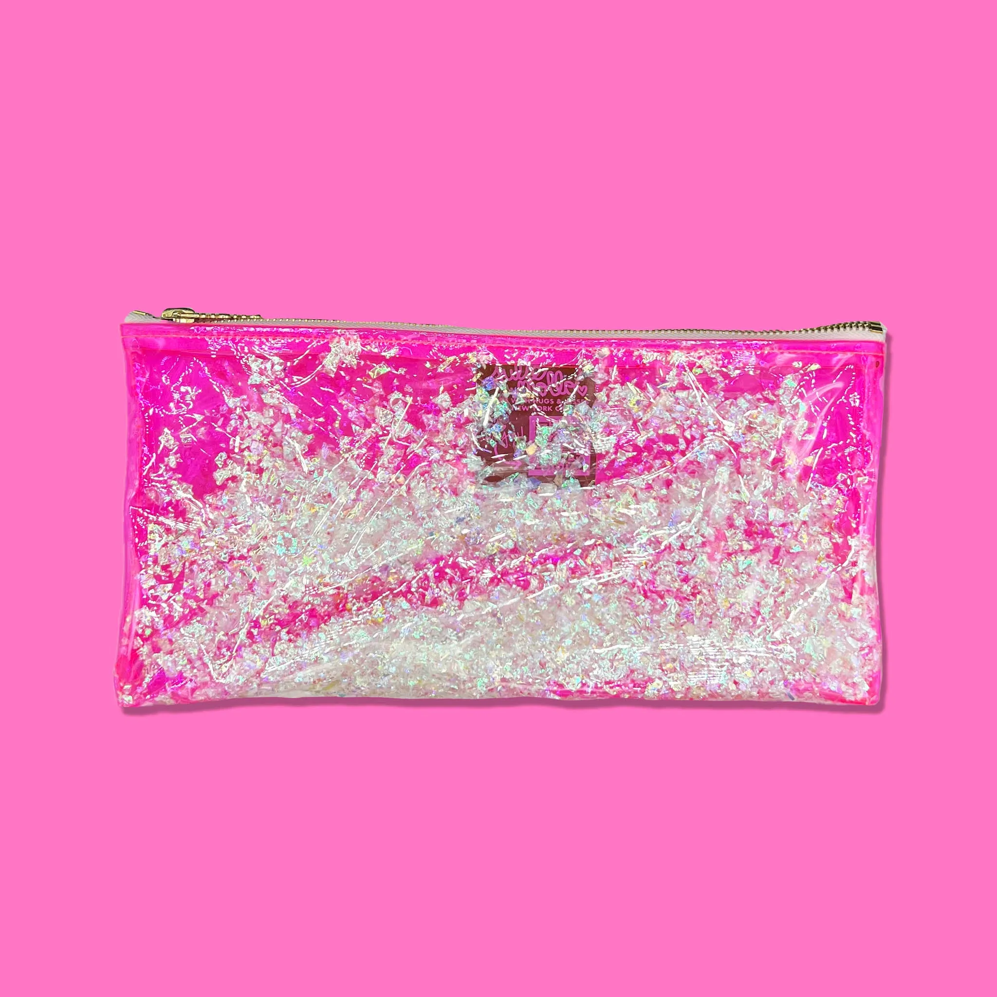 ✨ Clear PINK Confetti Clutch! 🎀 Sparkle with Style! 💖