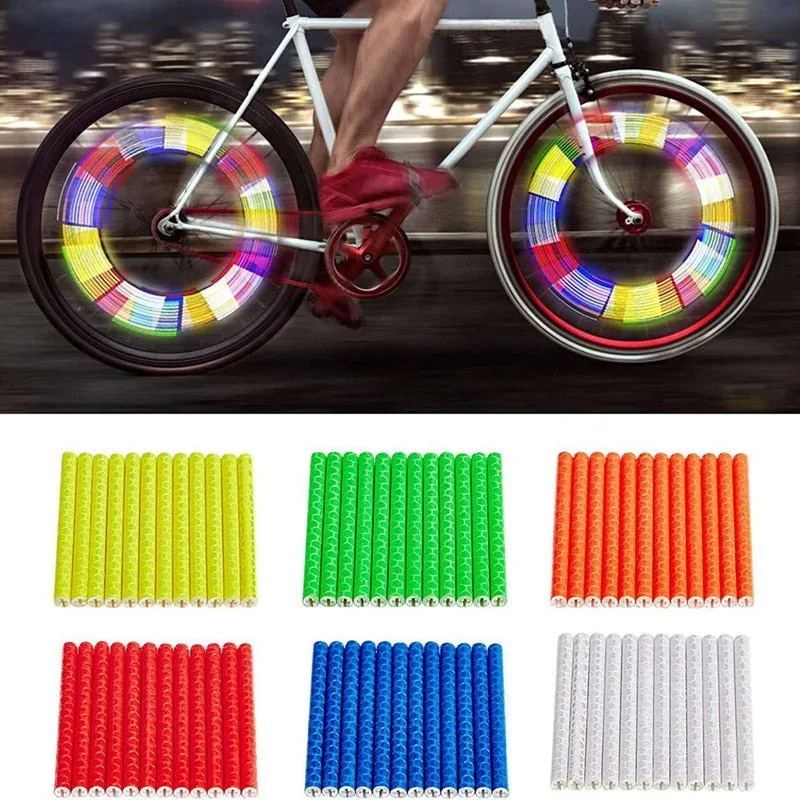 12PCS/Bag Bicycle Wheel Spokes Reflective Sticker