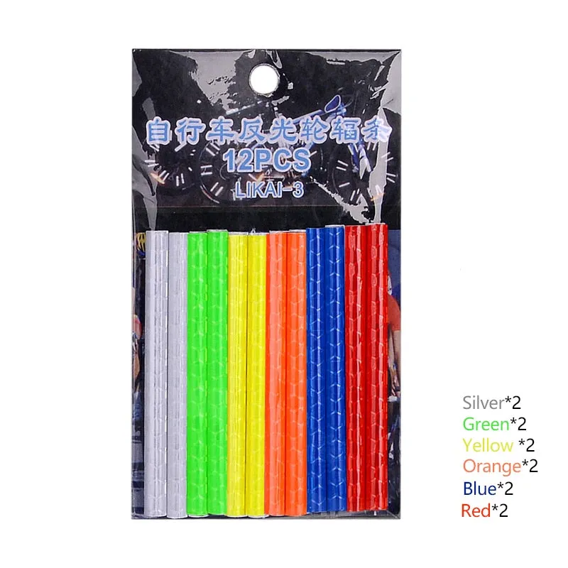 12PCS/Bag Bicycle Wheel Spokes Reflective Sticker