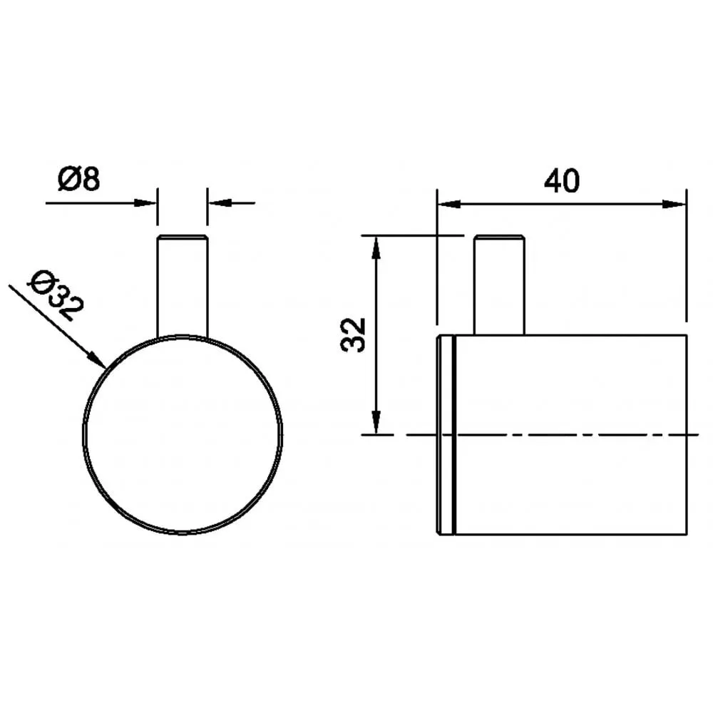 13.1657 Dolphin Large Stainless Steel Robe Hook