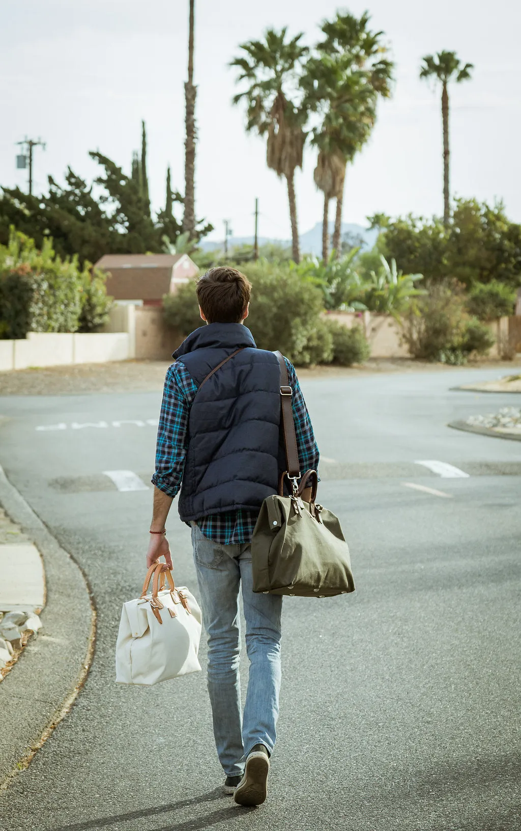 16" Carpenter Bag in Natural Canvas