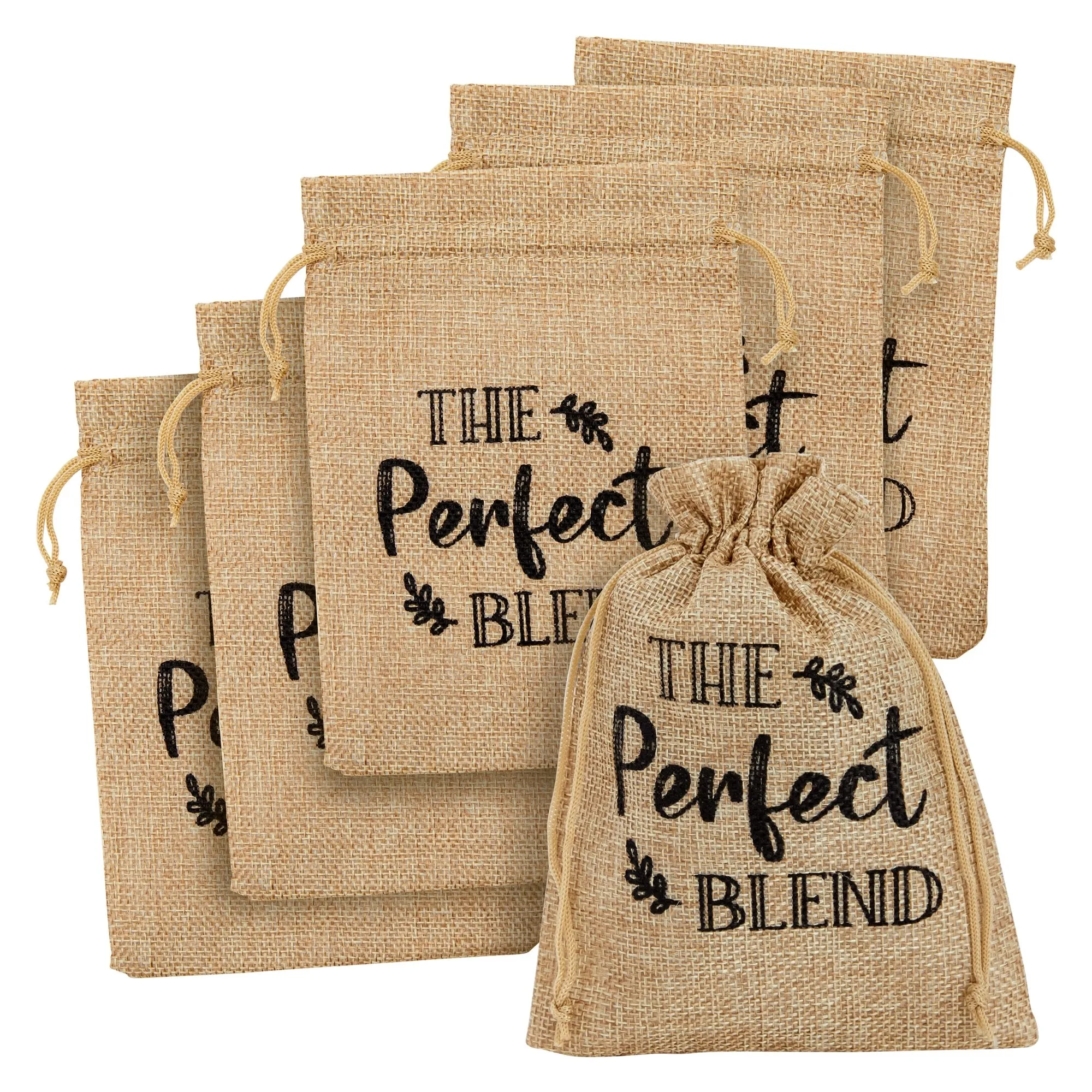 30-Pack Small Burlap Bags with Drawstring, 5x7-Inch Woven Jute Gift Bags for Party Favors, Jewelry, and Coffee