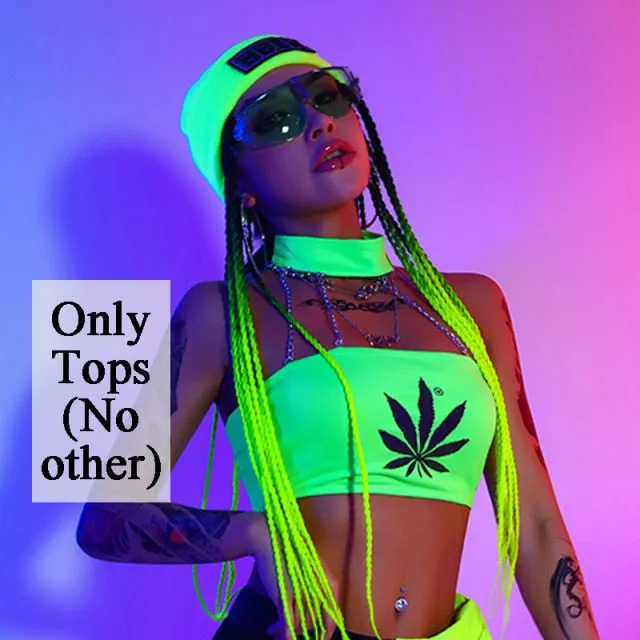 420 Friendly Fluorescent Green Rave Outfit