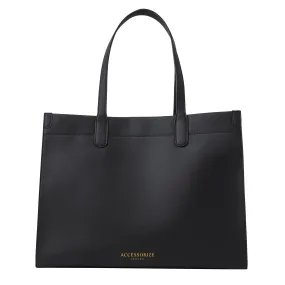 Accessorize London Women's Black Laptop Tote Bag