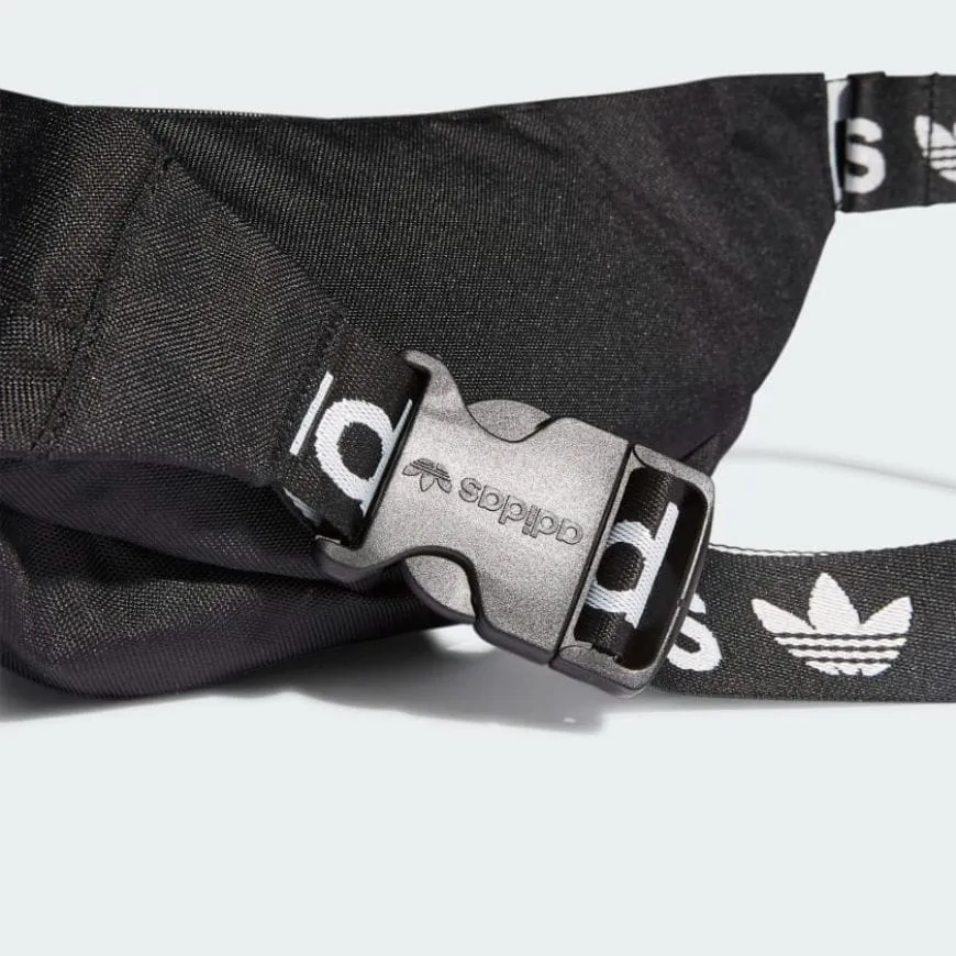 Adidas Adicolor Branded Webbing Waist Unisex Original Bag Black/White