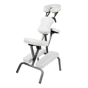 Aluminium portable chair for massage, medical fetish or BDSM - WHITE