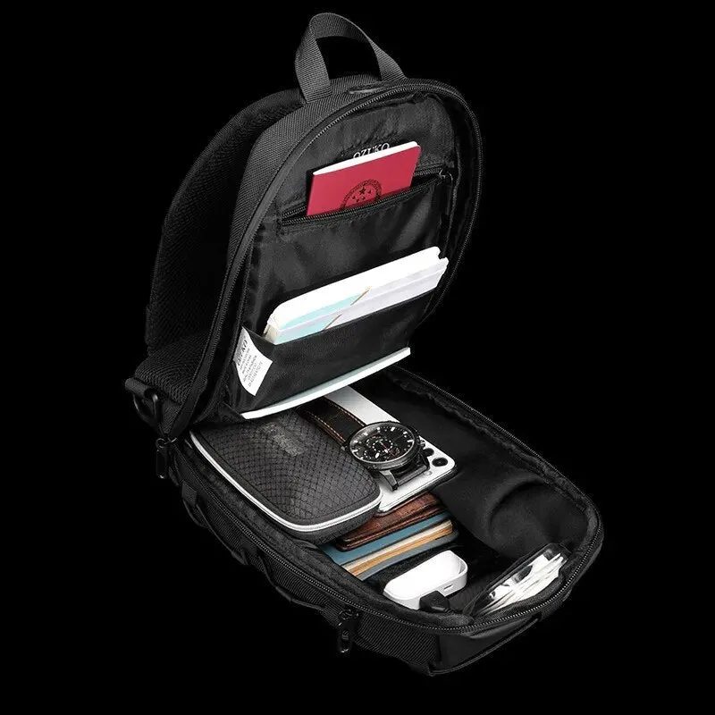 Anti-theft Cross Body Bag- Multifunction USB Backpack With 3-Digit Lock