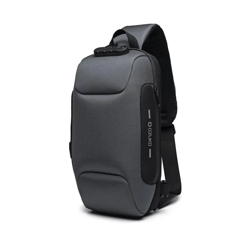 Anti-theft Cross Body Bag- Multifunction USB Backpack With 3-Digit Lock