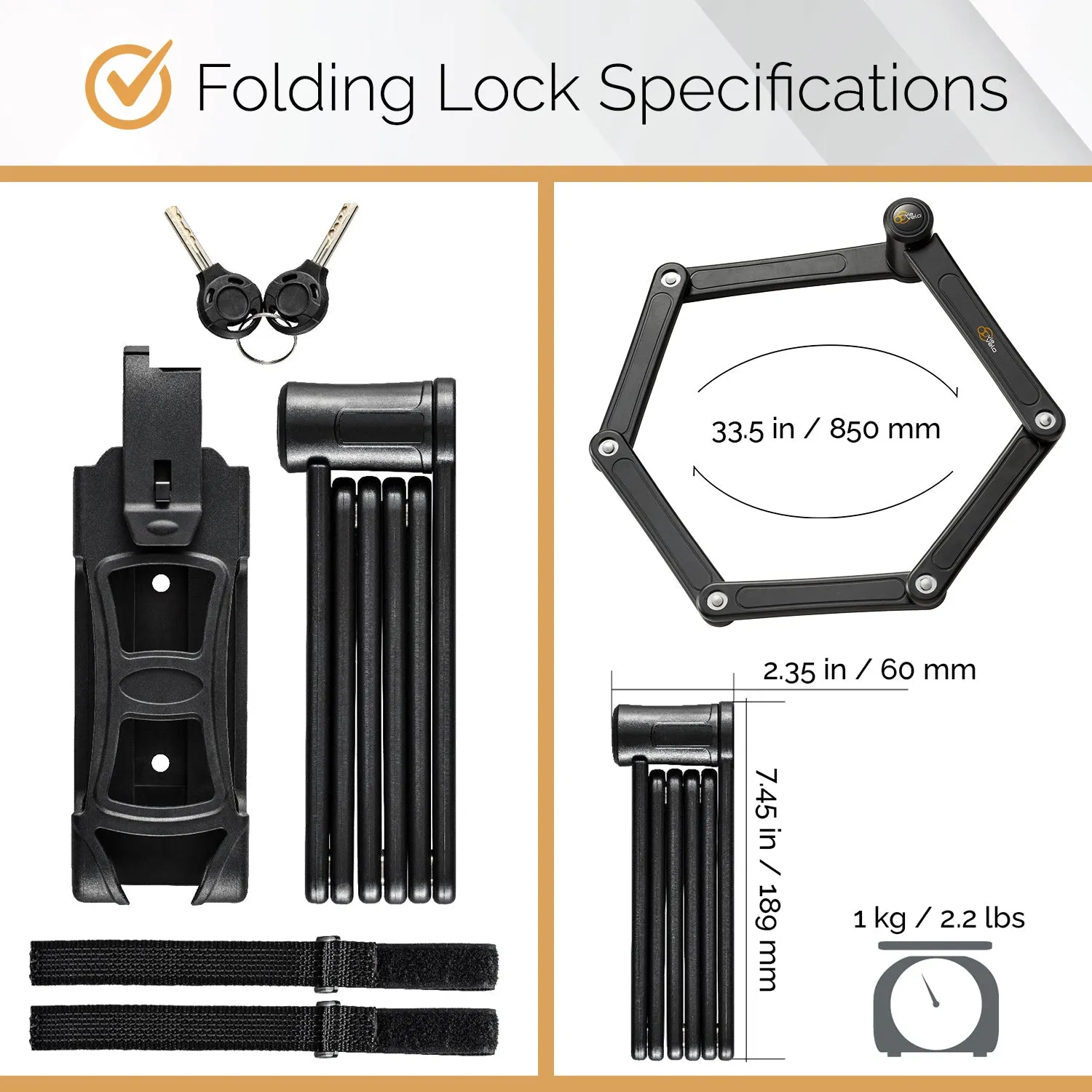 Anti-Theft Folding Bike Lock