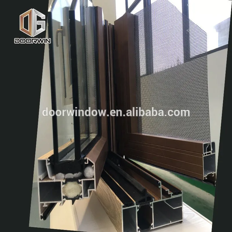 Anti-theft glass window anodized aluminum windowsby Doorwin on Alibaba