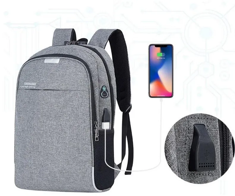 Anti-Theft Laptop Backpack With USB Charging Port and Lock