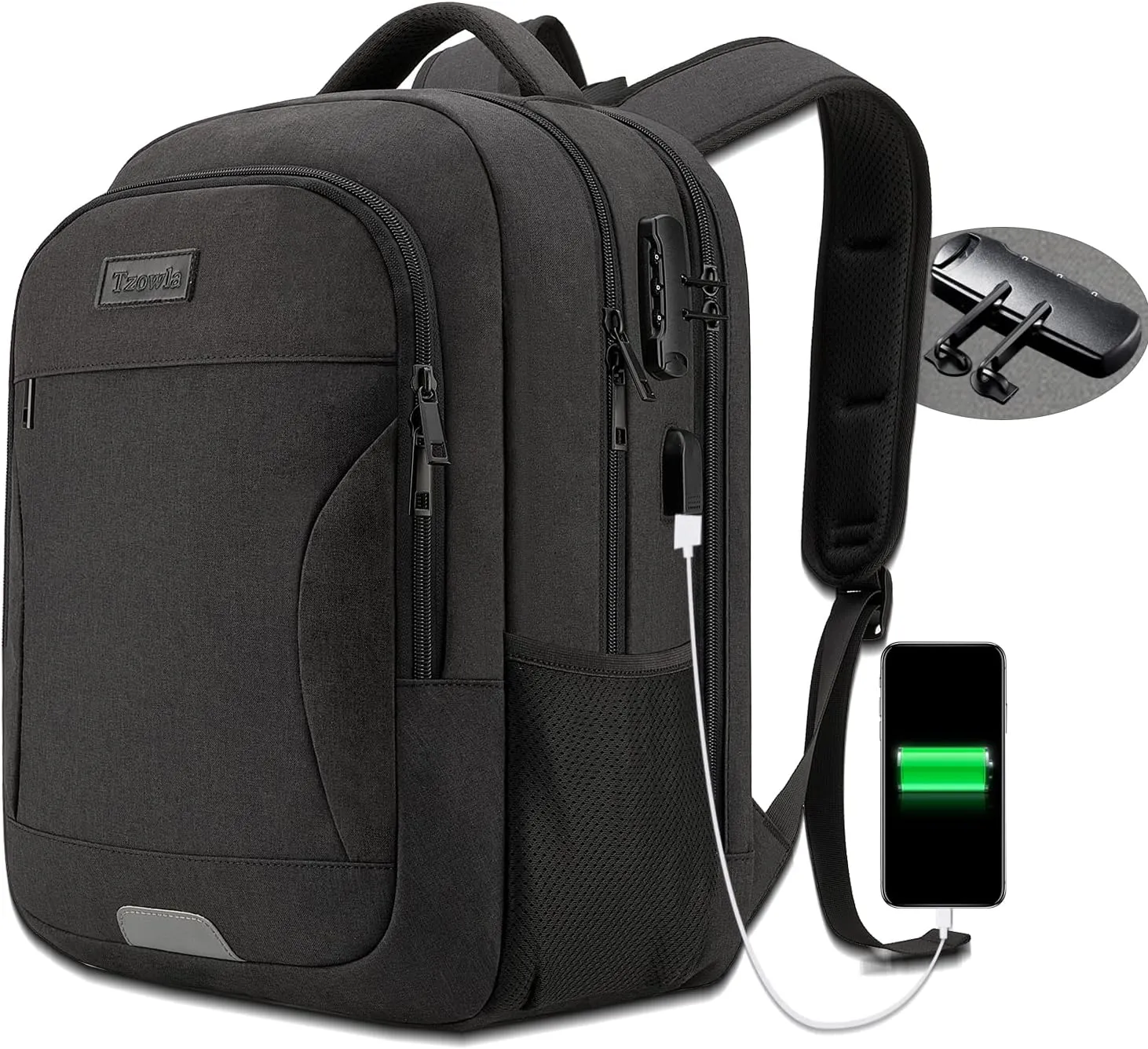 Anti-Theft, Water-Resistant, Modern Laptop Backpack: Adventure-Ready | Built-in USB Charging Port