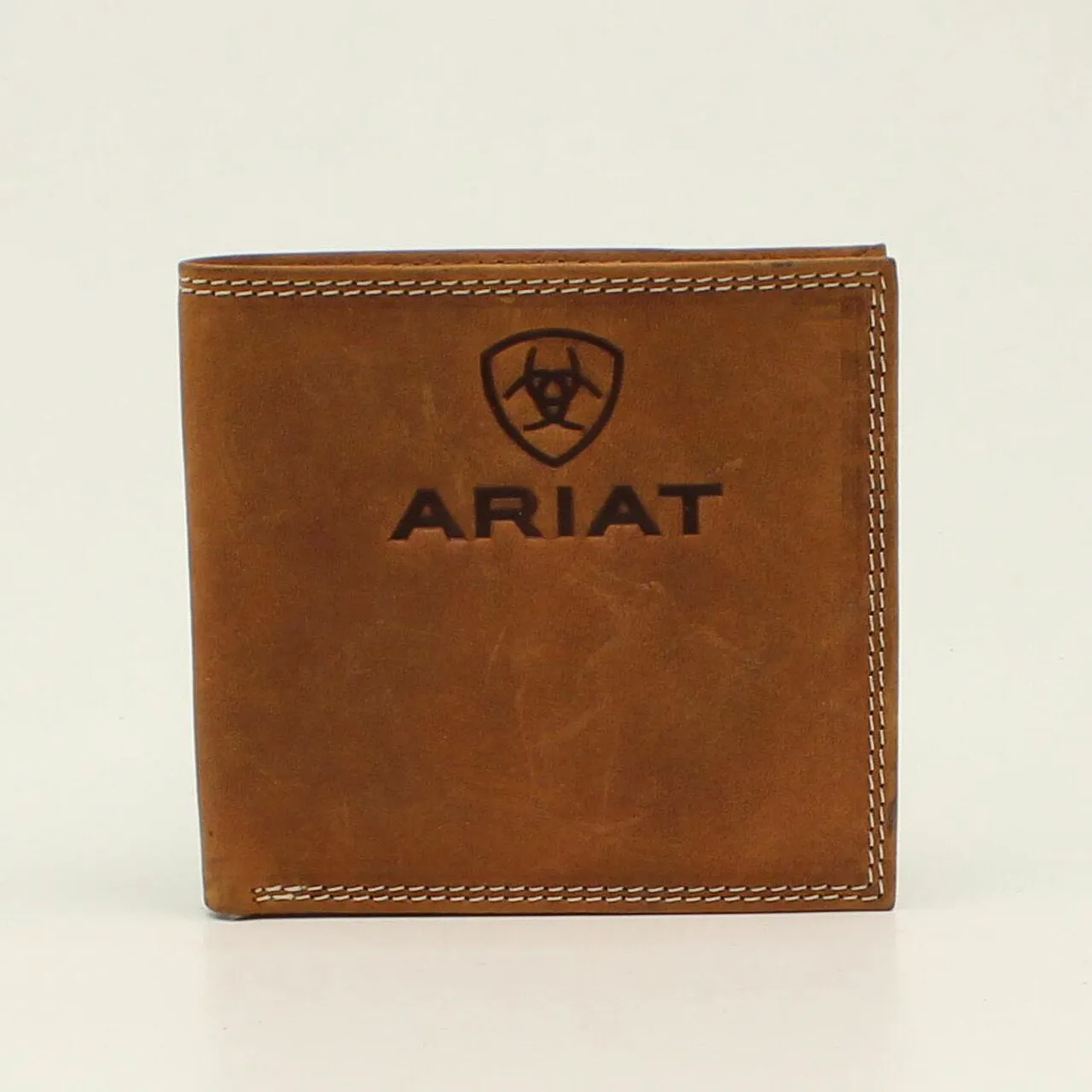 ARIAT BIFOLD EMBOSSED LOGO BROWN - ACCESSORIES WALLET - A3548244