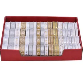 Assorted Christmas Gold & Silver Mix Ribbon - 2m