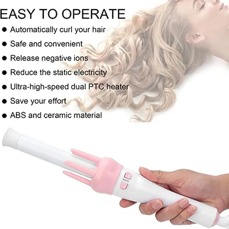 Automatic 360° Rotating Hair Curler Stick