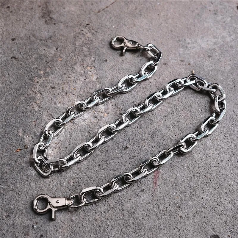 Badass Silver Mens Wallet CHain Pants Chain Silver jeans chain jean chain Biker Wallet Chain For Men