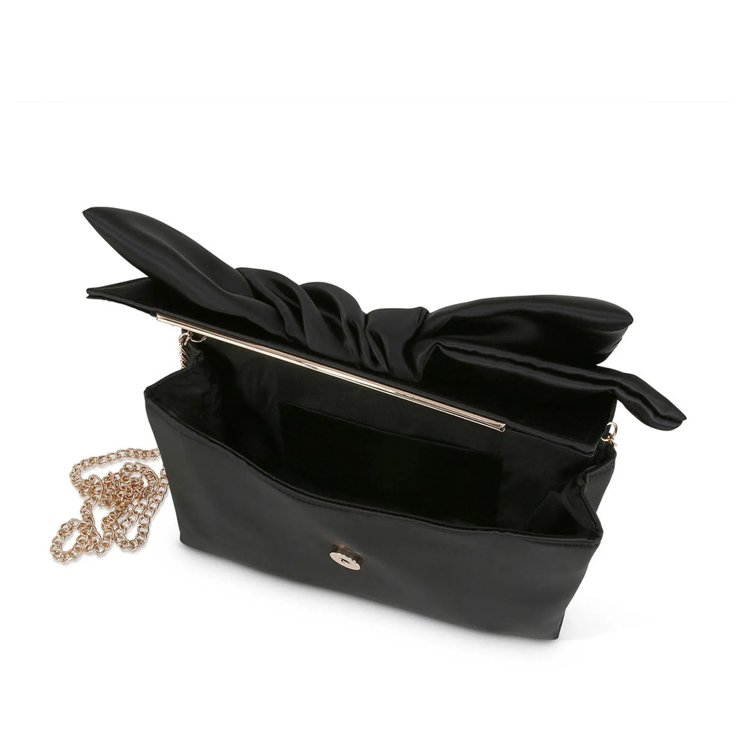 Badgley Mischka Women's Tie Bow Clutch in Black