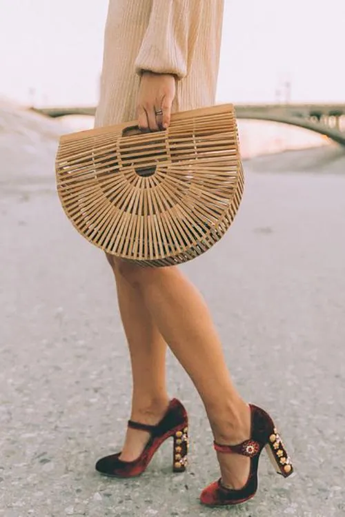 Bamboo Wood Handbag