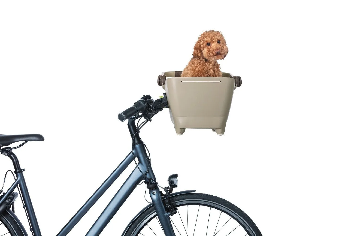 Basil BUDDY DOG Bicycle Basket KF 32L - Biscotti Brown