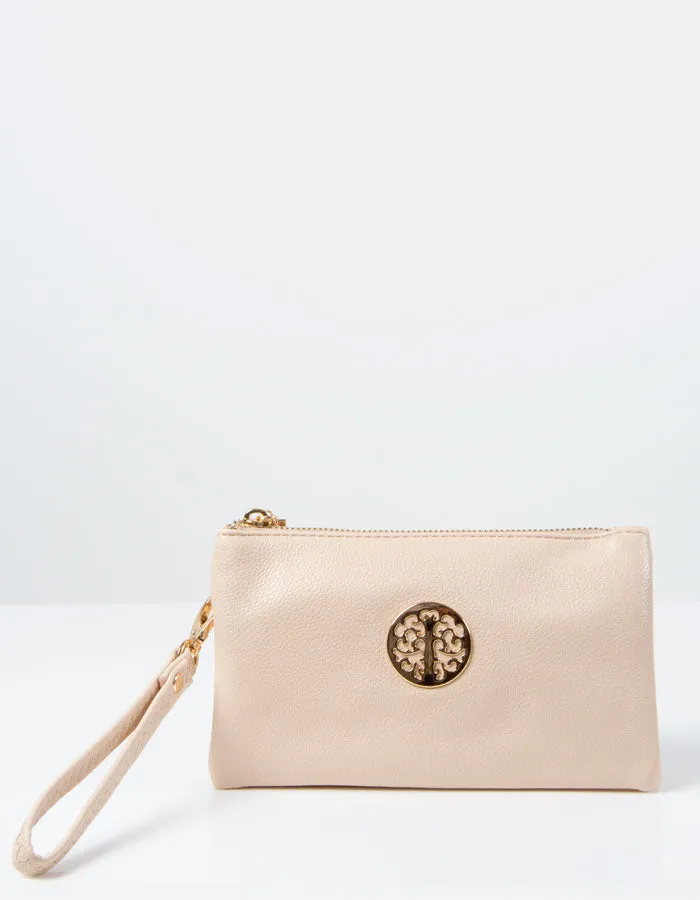 Beige Clutch Bag | Toni