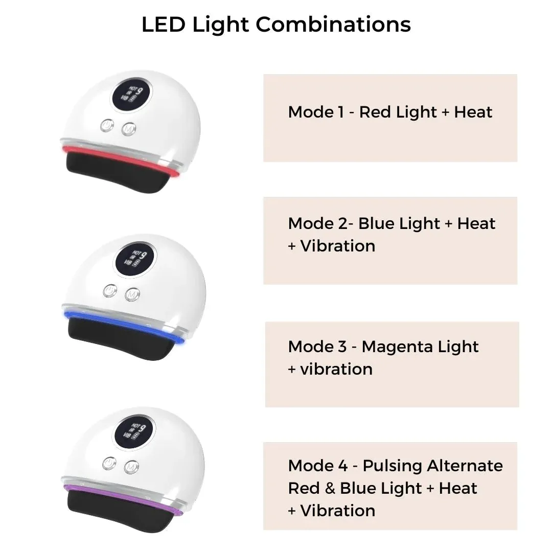 Bian Stone Gua Sha LED Facial Massager