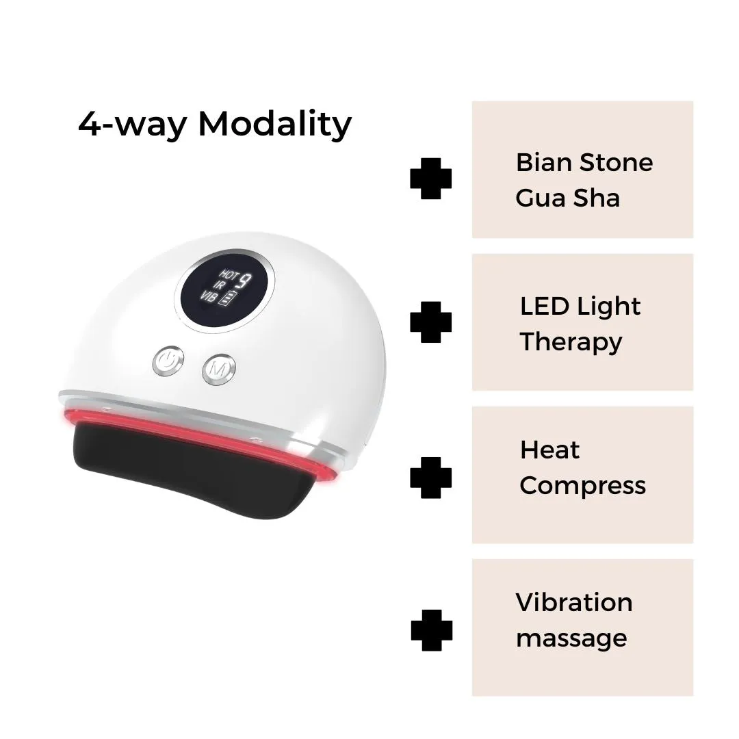 Bian Stone Gua Sha LED Facial Massager