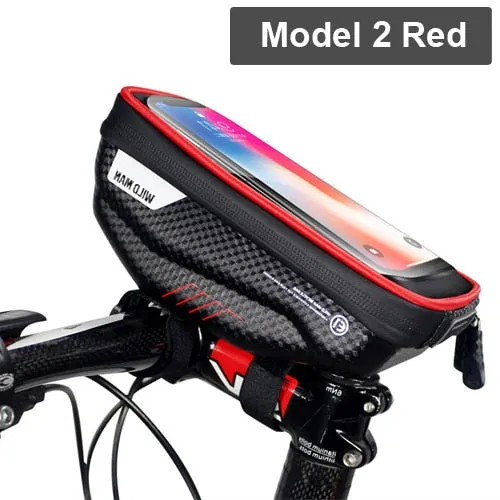 Bike Bag Frame Front Top Tube Cycling Bag Waterproof 6.6in Phone Case Touchscreen Bag MTB Pack Bicycle Accessories