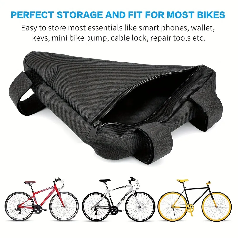 Bike Triangle Frame Bag Convenient Front Tube Storage Solution