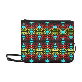 Black Fire and Sky II Slim Clutch Bag