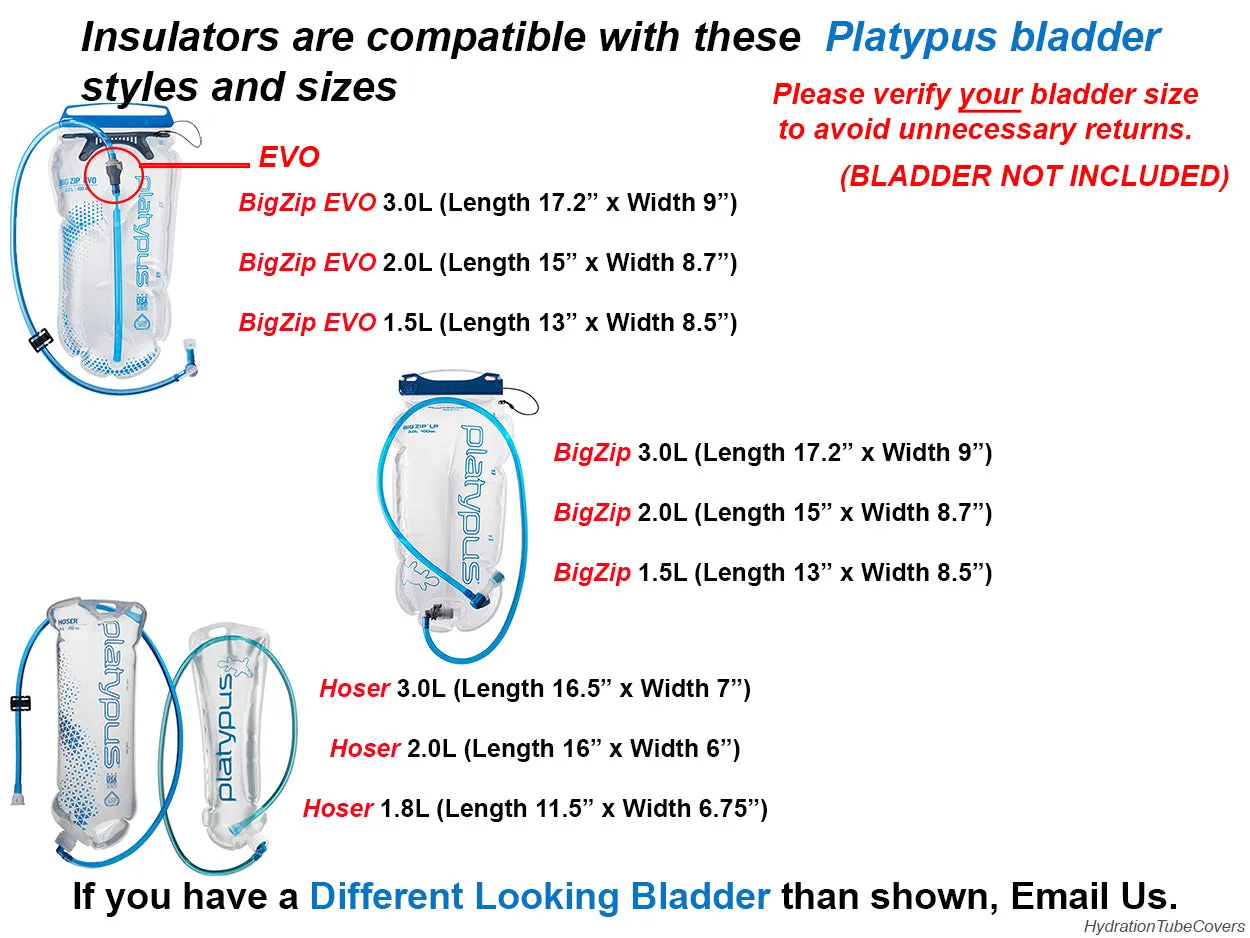 Bladder Insulation for Platypus Water Bladder Reservoir