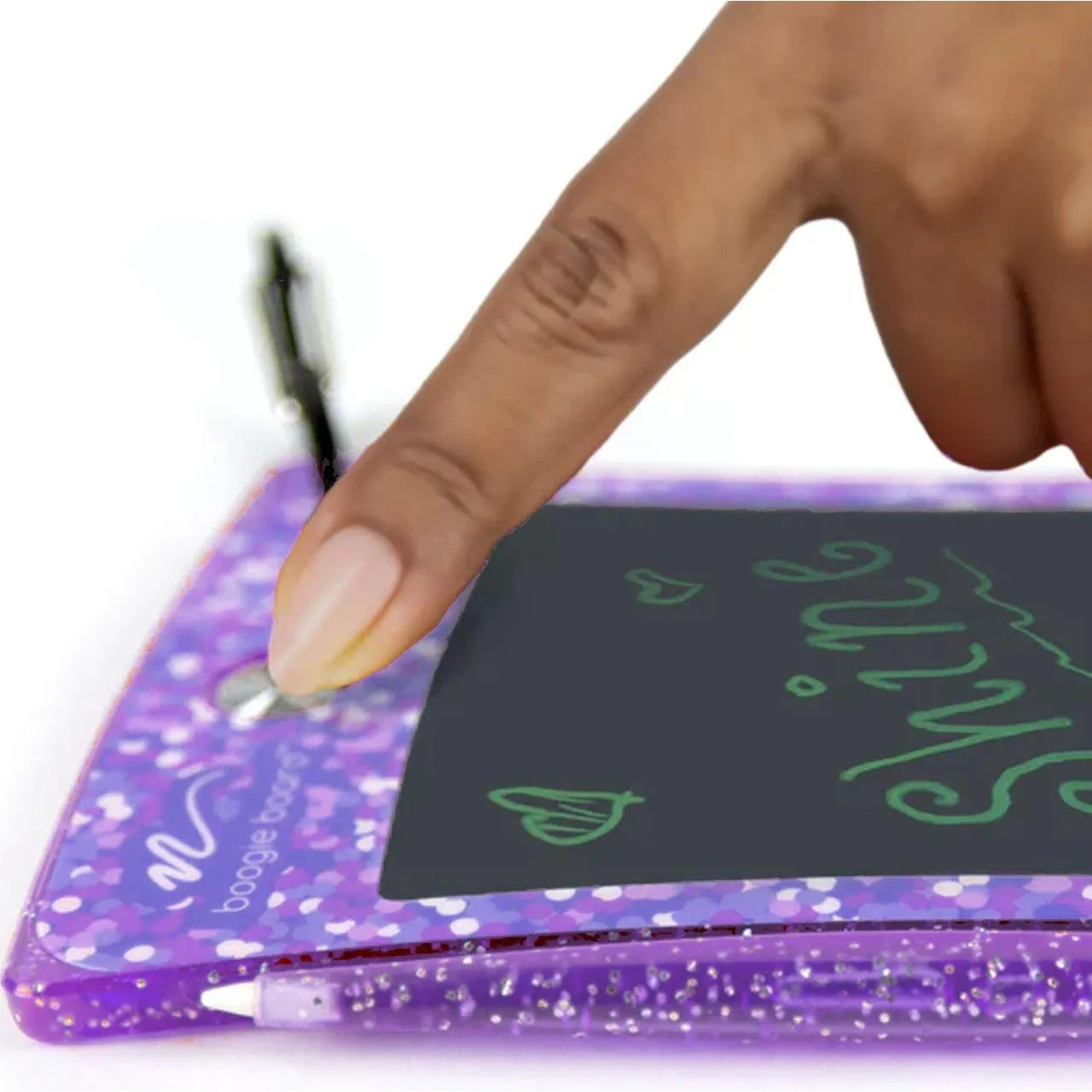 Boogie Board Jot Pocket with Clip Shimmer Collection Purple