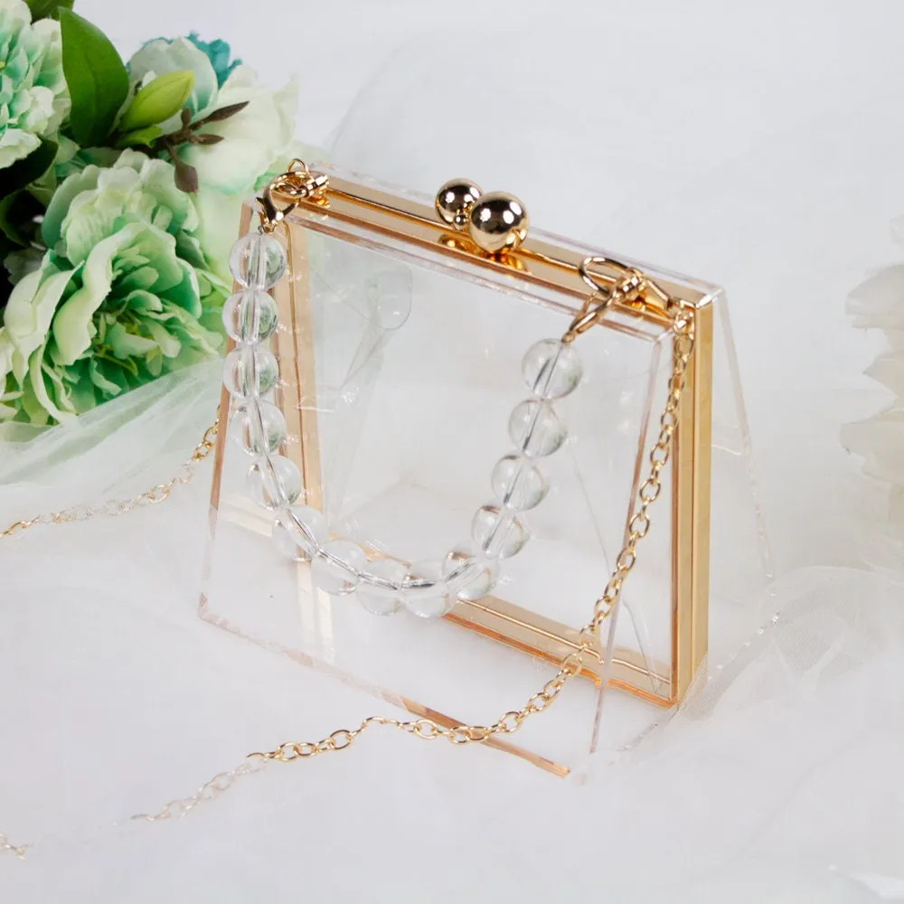 Bridal Party Clear Clutch Purse