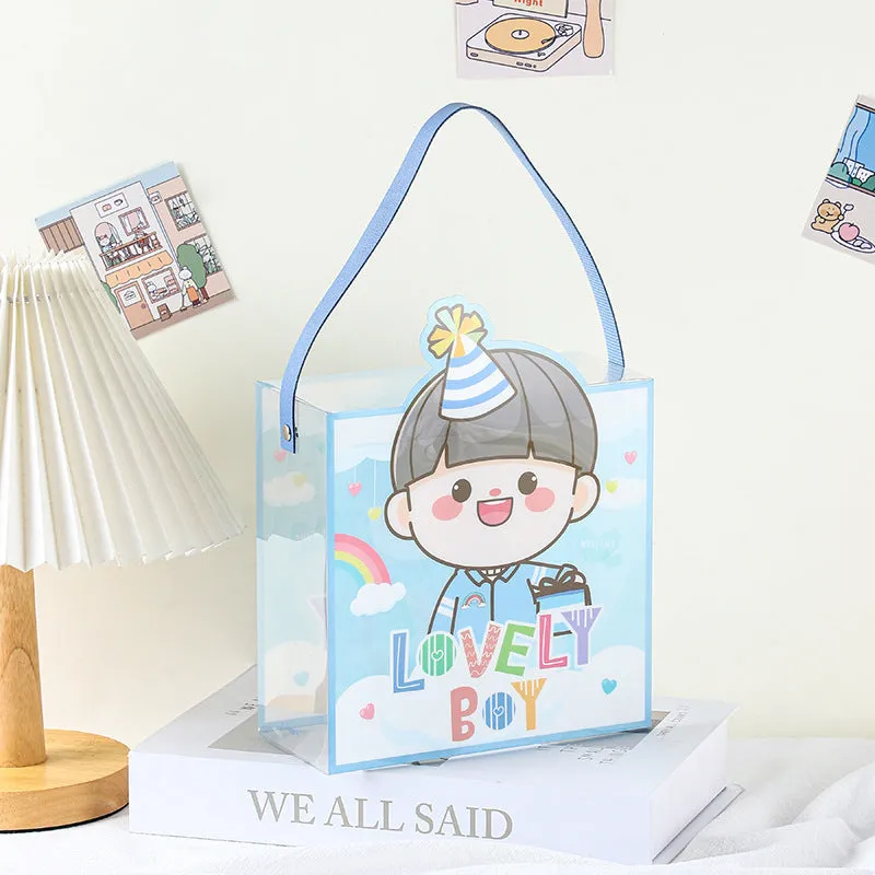 Cartoon Baby Plastic Gift Bag, Cute Baby Shower Gift Bag