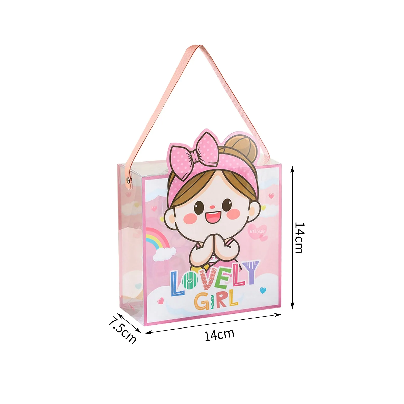 Cartoon Baby Plastic Gift Bag, Cute Baby Shower Gift Bag