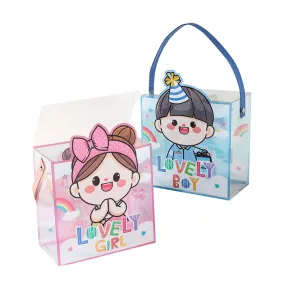 Cartoon Baby Plastic Gift Bag, Cute Baby Shower Gift Bag