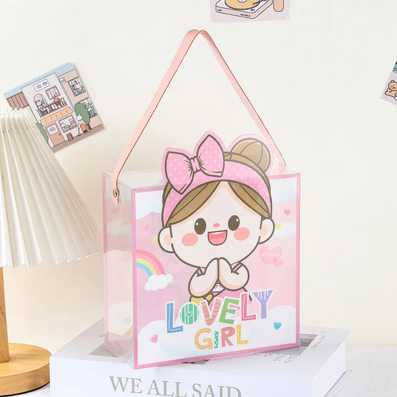 Cartoon Baby Plastic Gift Bag, Cute Baby Shower Gift Bag