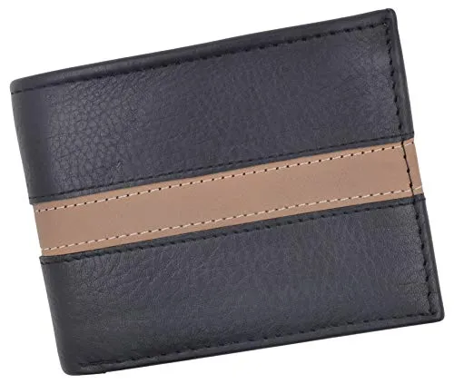 Cavelio Bifold Removable Card ID Holder Men's Premium Leather Wallet