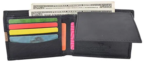 Cavelio Bifold Removable Card ID Holder Men's Premium Leather Wallet