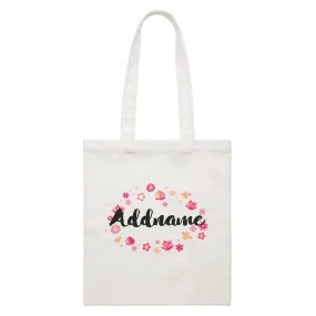 Chinese New Year Addname with Chinese New Year Elements White Canvas Bag