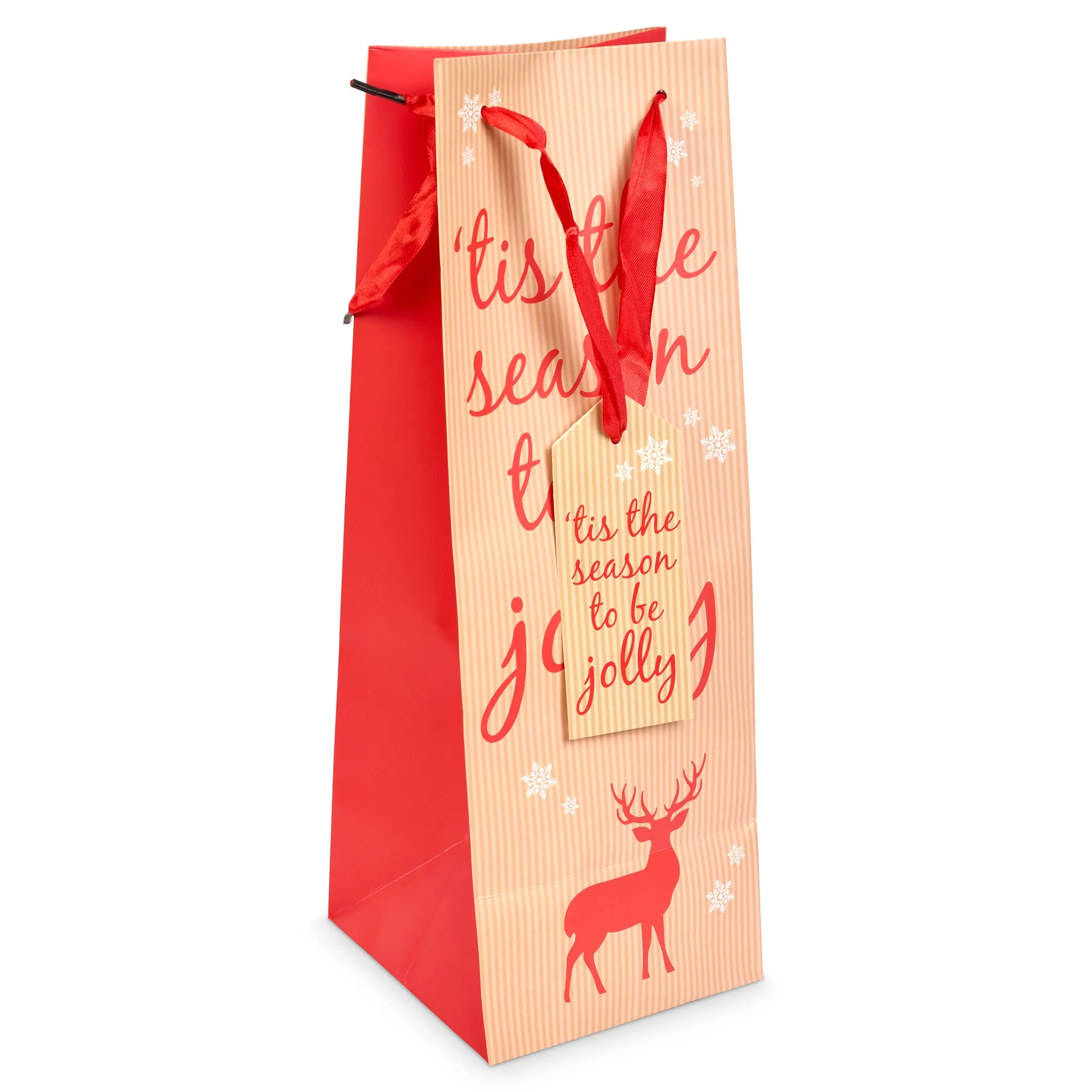 Christmas Bottle Gift Bags - Bright Festive Designs -  2 Pack - Assorted