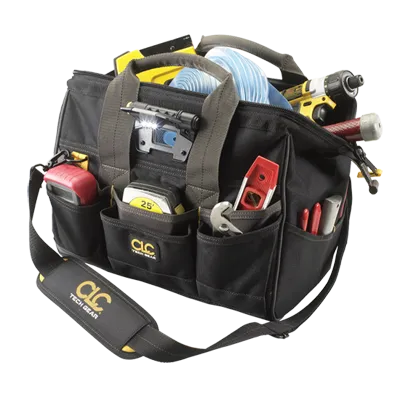 CLC L230 TECH GEAR LED Lighted 14” BIGMOUTH Tool Bag