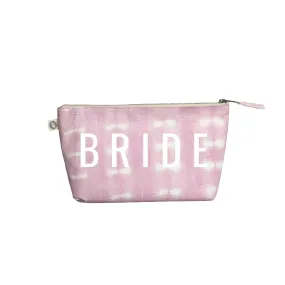 Clutch Bag: Pink Shibori with White Matte BRIDE