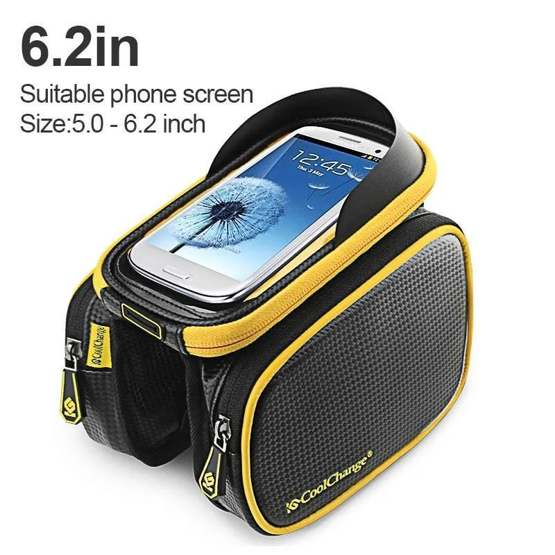 CoolChange Cycling Front Frame Tube Waterproof Bag Double IPouch