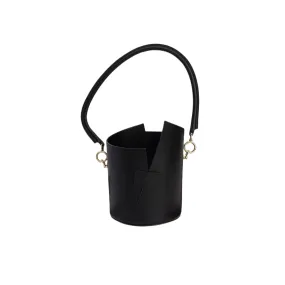 Curved Handle Birkie Bag In Black