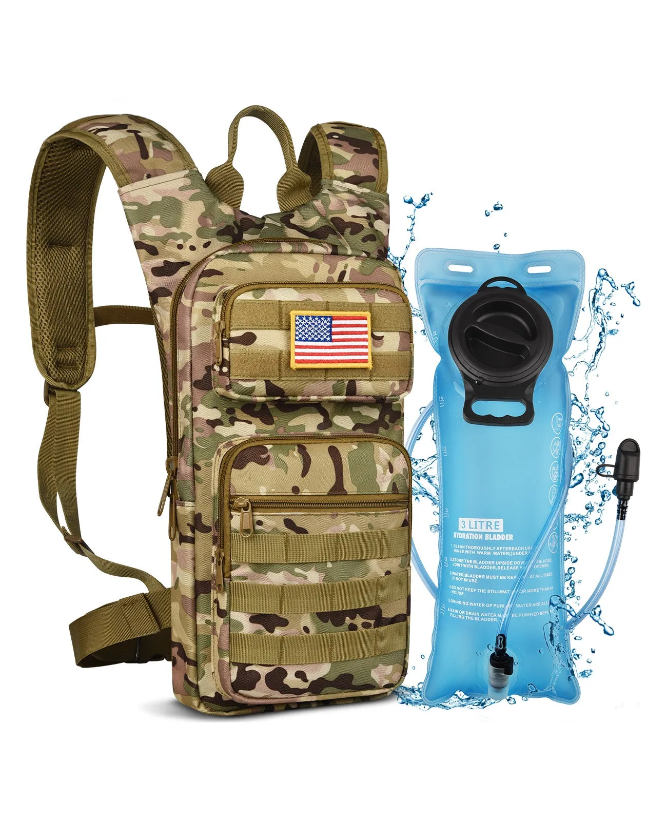 CVLIFE Hydration Backpack with 3L TPU Water Bladder