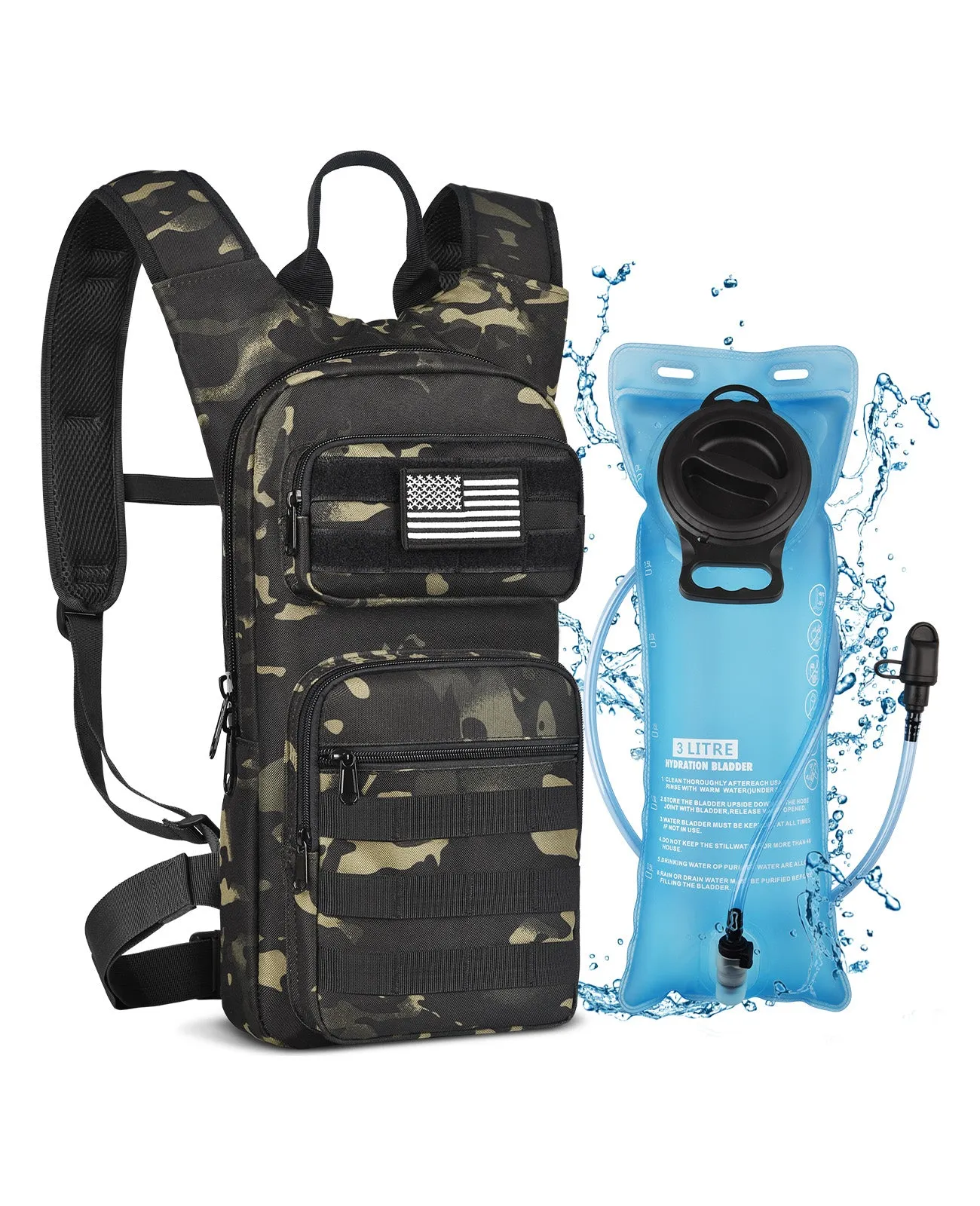 CVLIFE Hydration Backpack with 3L TPU Water Bladder