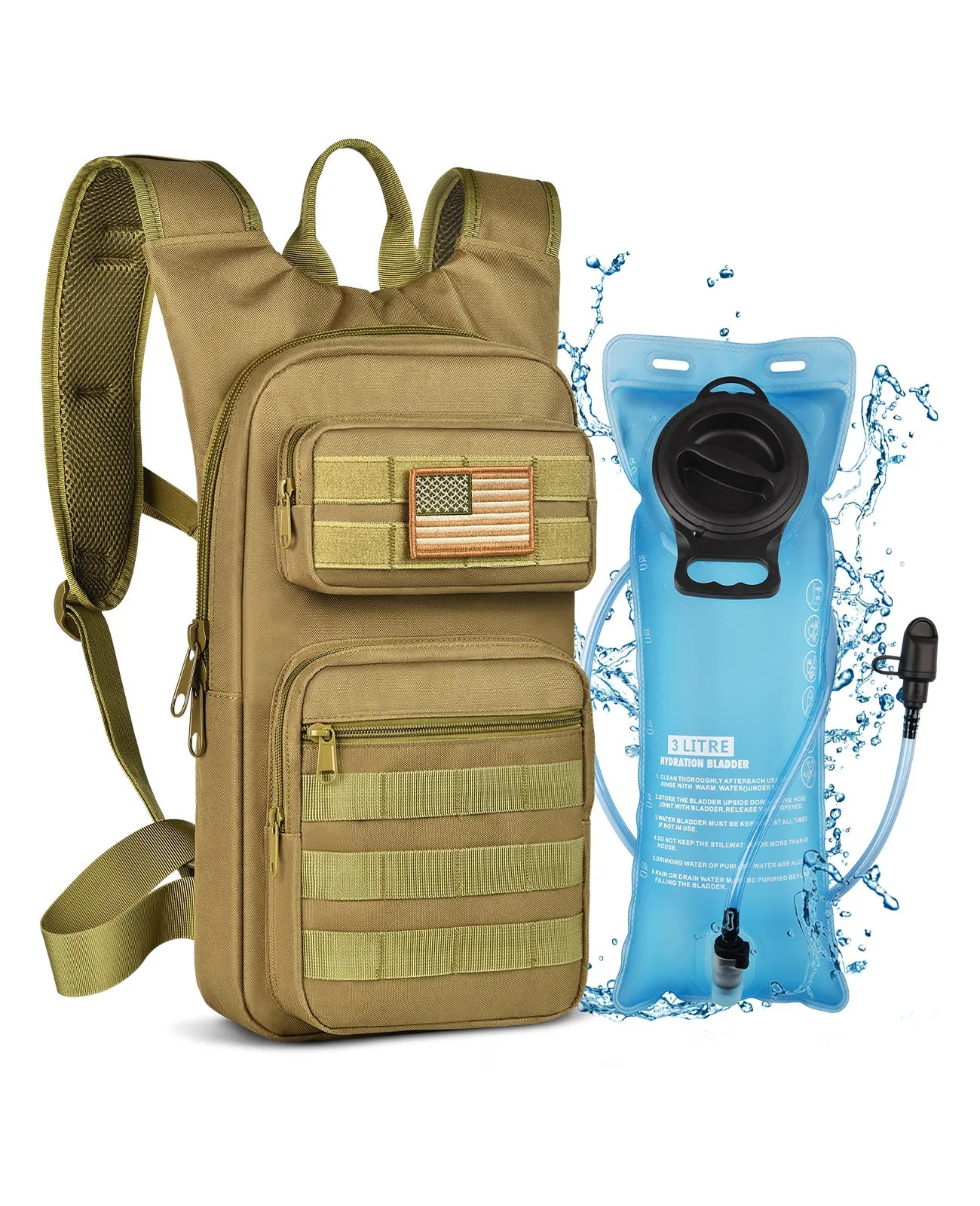 CVLIFE Hydration Backpack with 3L TPU Water Bladder