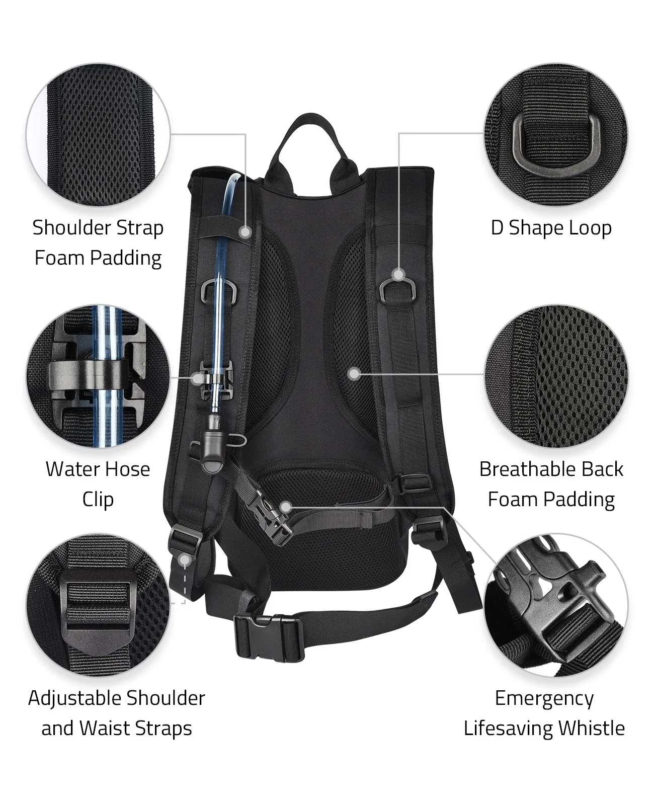 CVLIFE Hydration Backpack with 3L TPU Water Bladder