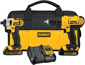 DEWALT DCK240C2 Combination Tool Kit, Battery Included, 1.3 Ah, 20 V, Lithium-Ion :EA: QUANTITY: 1