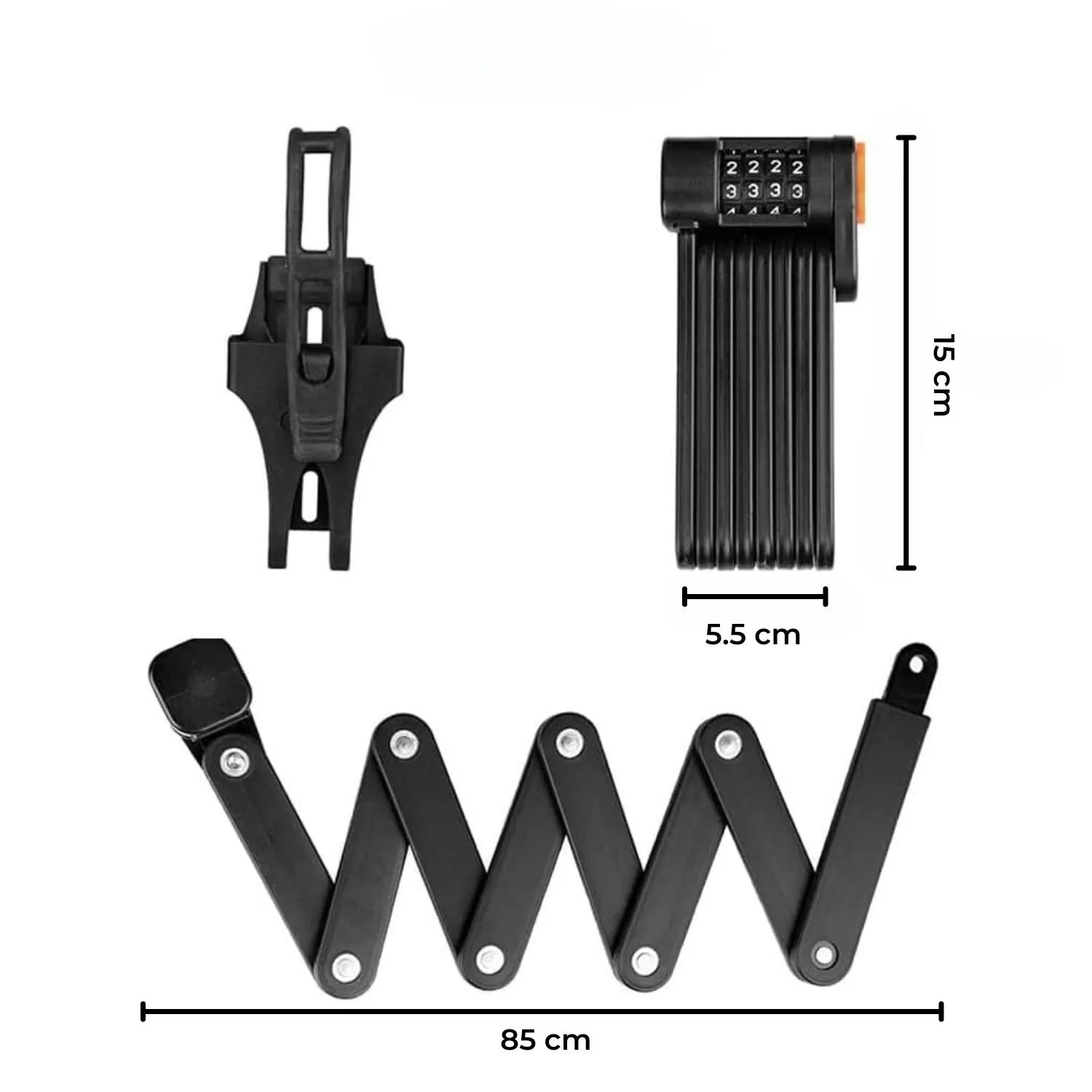 Durable Anti-Theft Folding Bike Lock with Passcode - Kiliroo